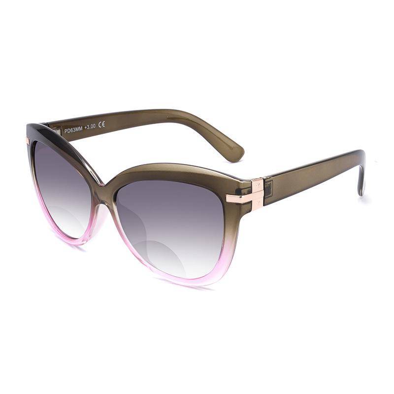 Lyx Cateye Polarized Bifocal Reading Solglasögon Dam Presbyopia Glasögon Cat Eye Solglasögon Dioptri +1 ,0 Till +3 ,0 Gafas cm