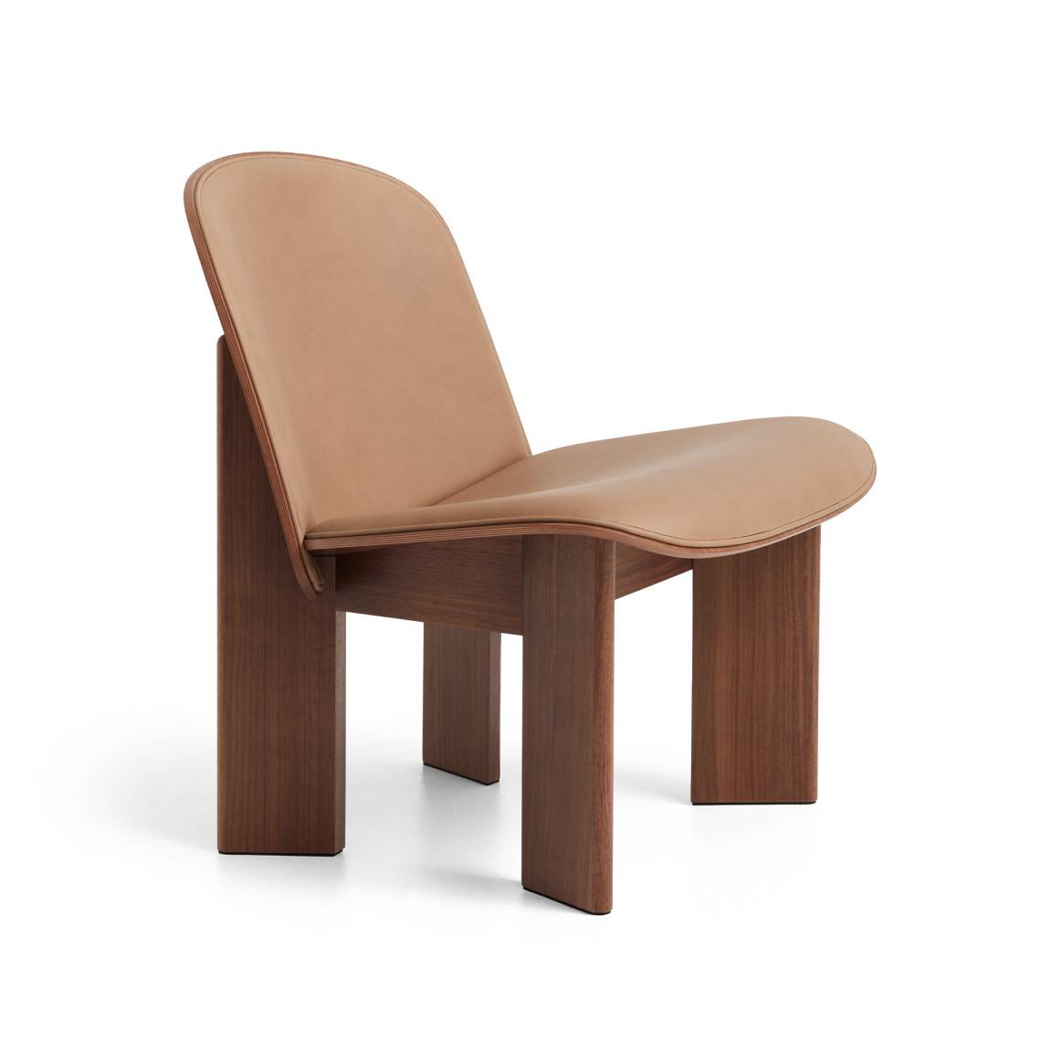 Loungestol Chisel - Klädd insida, Utförande Walnut / Sense Leather Nougat