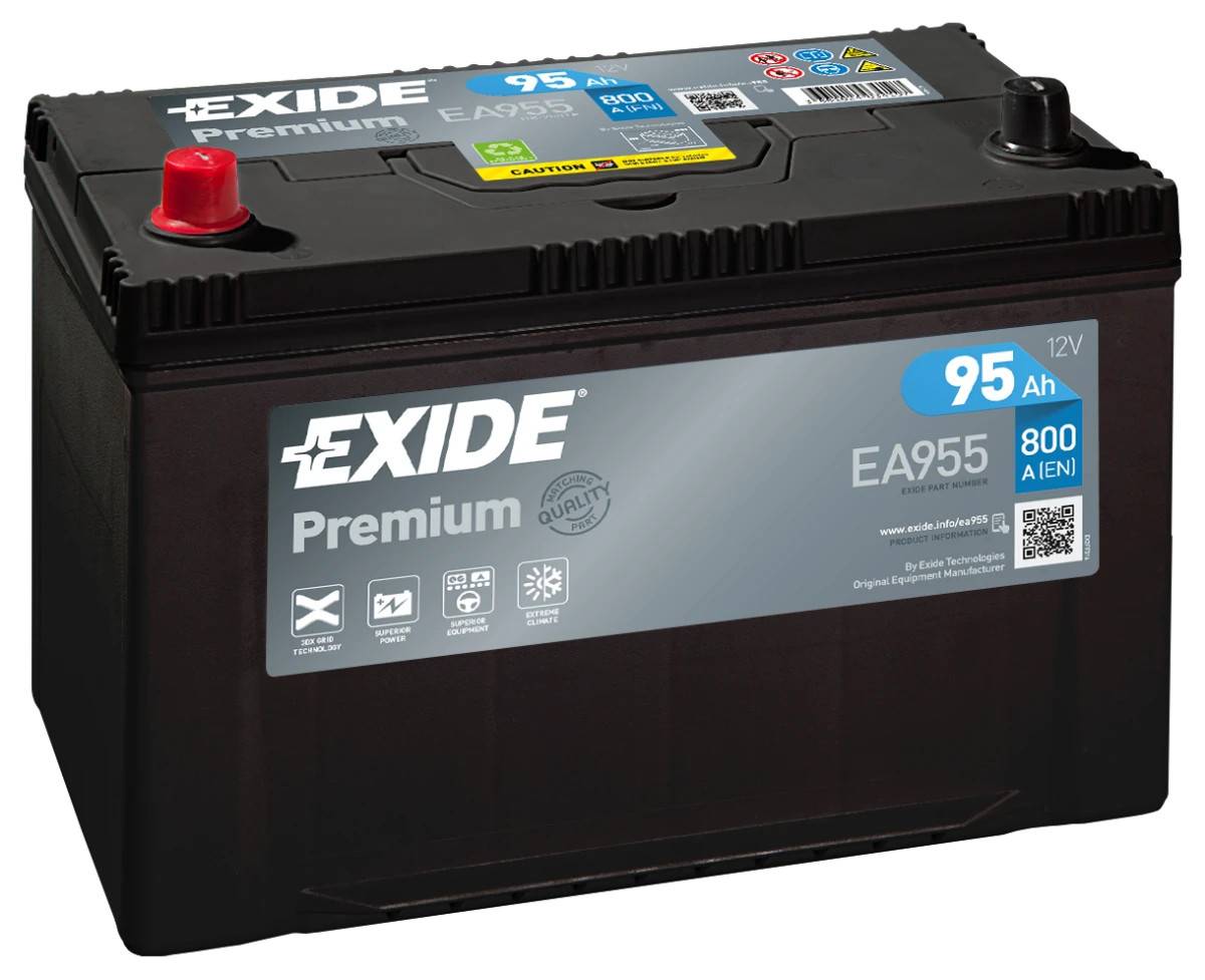 Startbatteri - Exide Premium EA955 - 12V (95ah / 800cca)