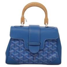 Goyard Vintage, Pre-owned, Dame, Blå, ONE SIZE, Uld, Pre-owned canvas håndtasker