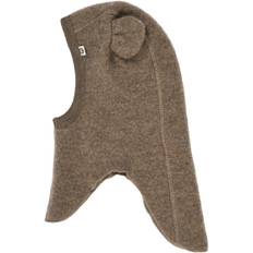 Müsli by Green Cotton Woolly Fleece Bear Balaclava Stl. 92/98 unisex - Håraccessoarer Från Magasin - Walnut Melange (92/98)