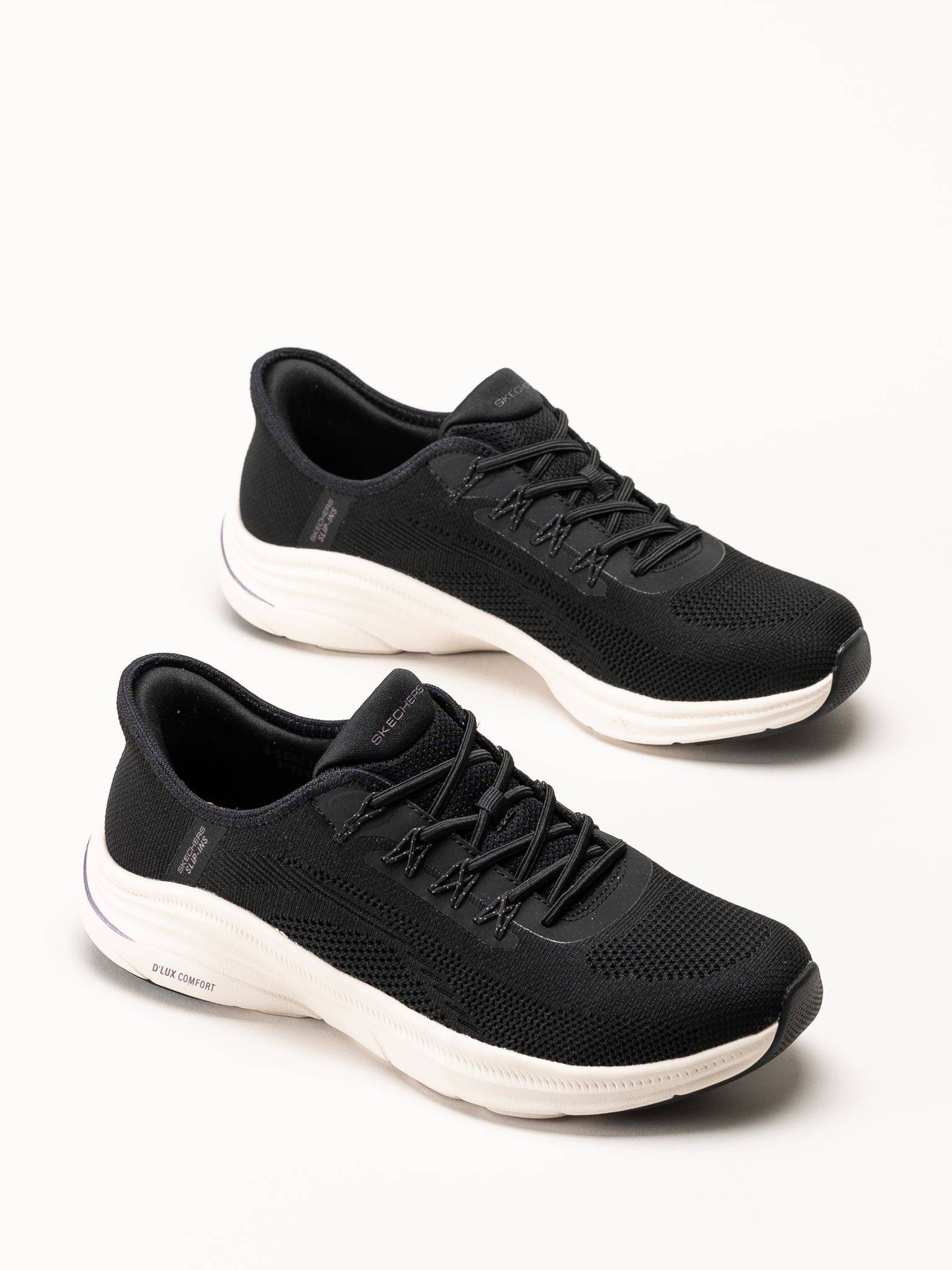 Skechers - DLux Comfort 2.0 - Svarta slip-ins sneakers storlek 38 (38)