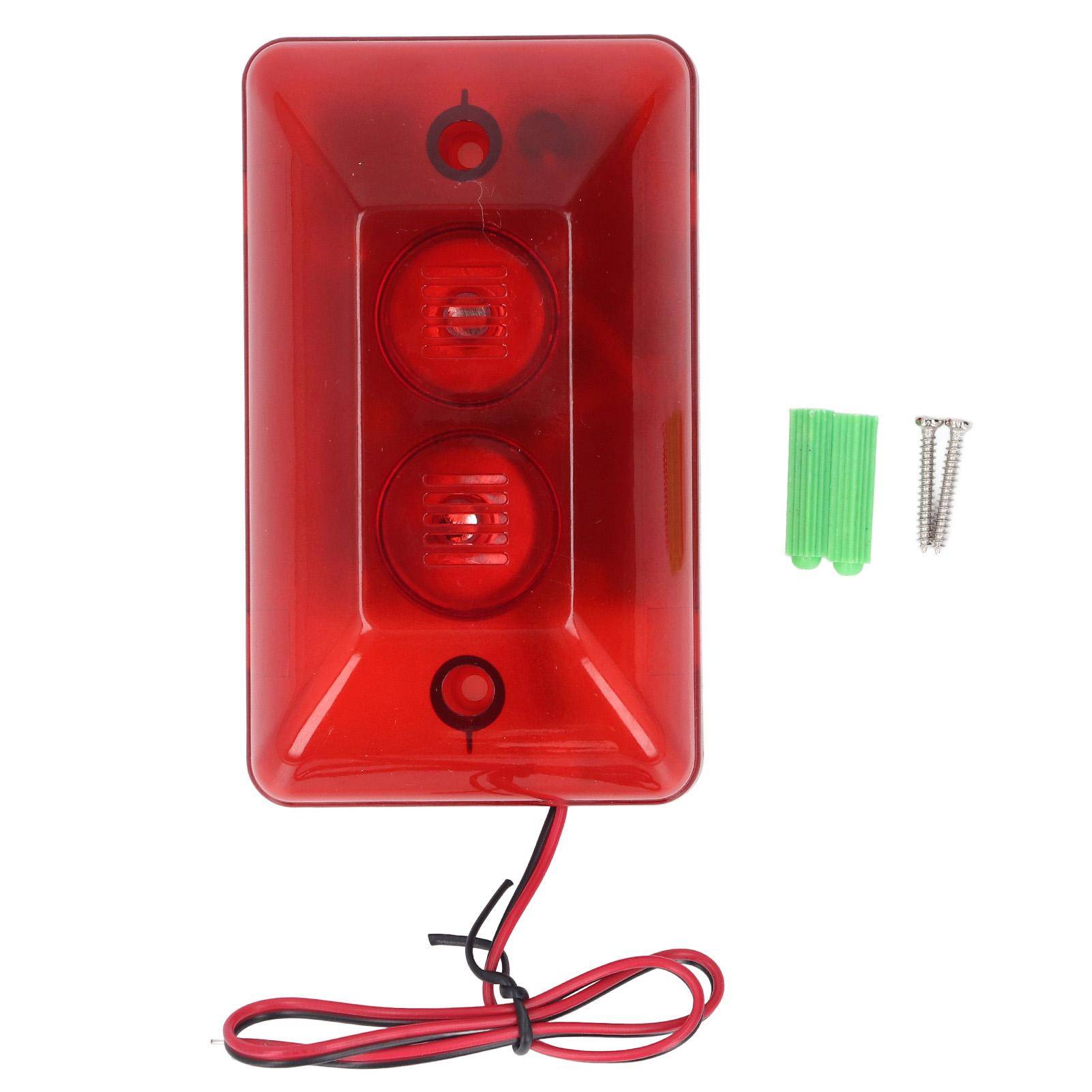 Ljud Ljus Alarm Stroboskop Siren 115dB LED Blinkande Ljus Säkerhetslarm Varnings Stroboskop Siren för
