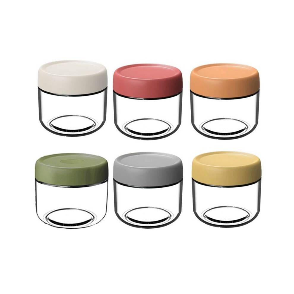 Glass Mason Jars for Overnight Oats with Lids in Vibrant Colors Storage Stackable Yogurt Containers Sealed Jars 300ml