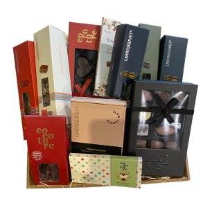 Gavekurv luksus m/ chokolade & gourmetlakrids