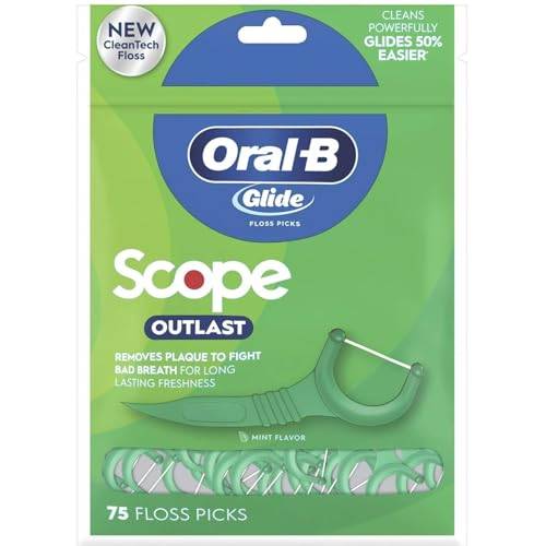 Oral-B Complete Glide tandtråd plektrum plus omfång längre mynta, 75 tandtrådsplekar, paket med 6 (förpackningen kan variera)