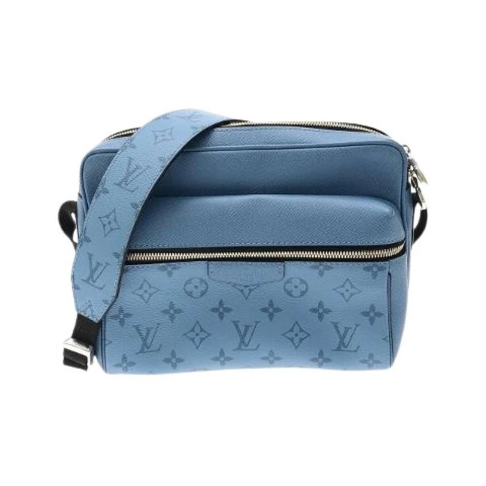 Louis Vuitton Vintage Pre-owned Taiga Rama Outdoor Messenger Skuldertaske - Vintage - Dame - Blå - ONE SIZE - Uld