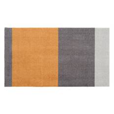 Tica Copenhagen - Smudsmåtte - Stripes Horizon - Lysegrå/Steelgrey/Dijon - 67x120 cm