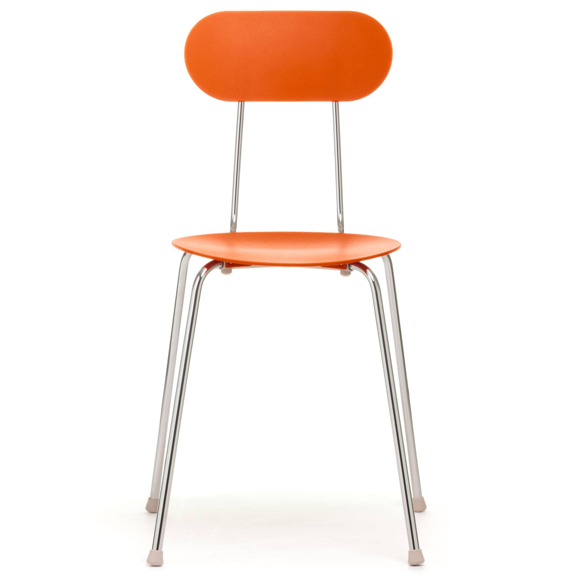 Magis - Mariolina Chair Chromed - Orange - Spisebordsstole - Enzo Mari - Orange - Metal/Plast
