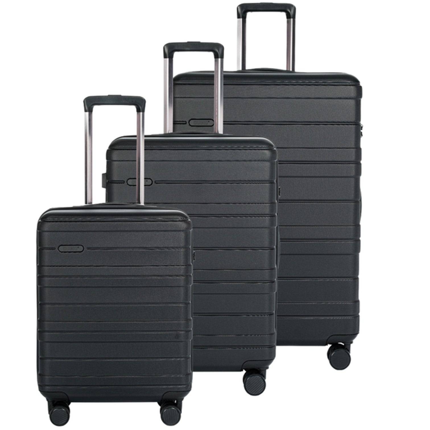 Cubic One - 3-Set Hårda Resväskor i Svart