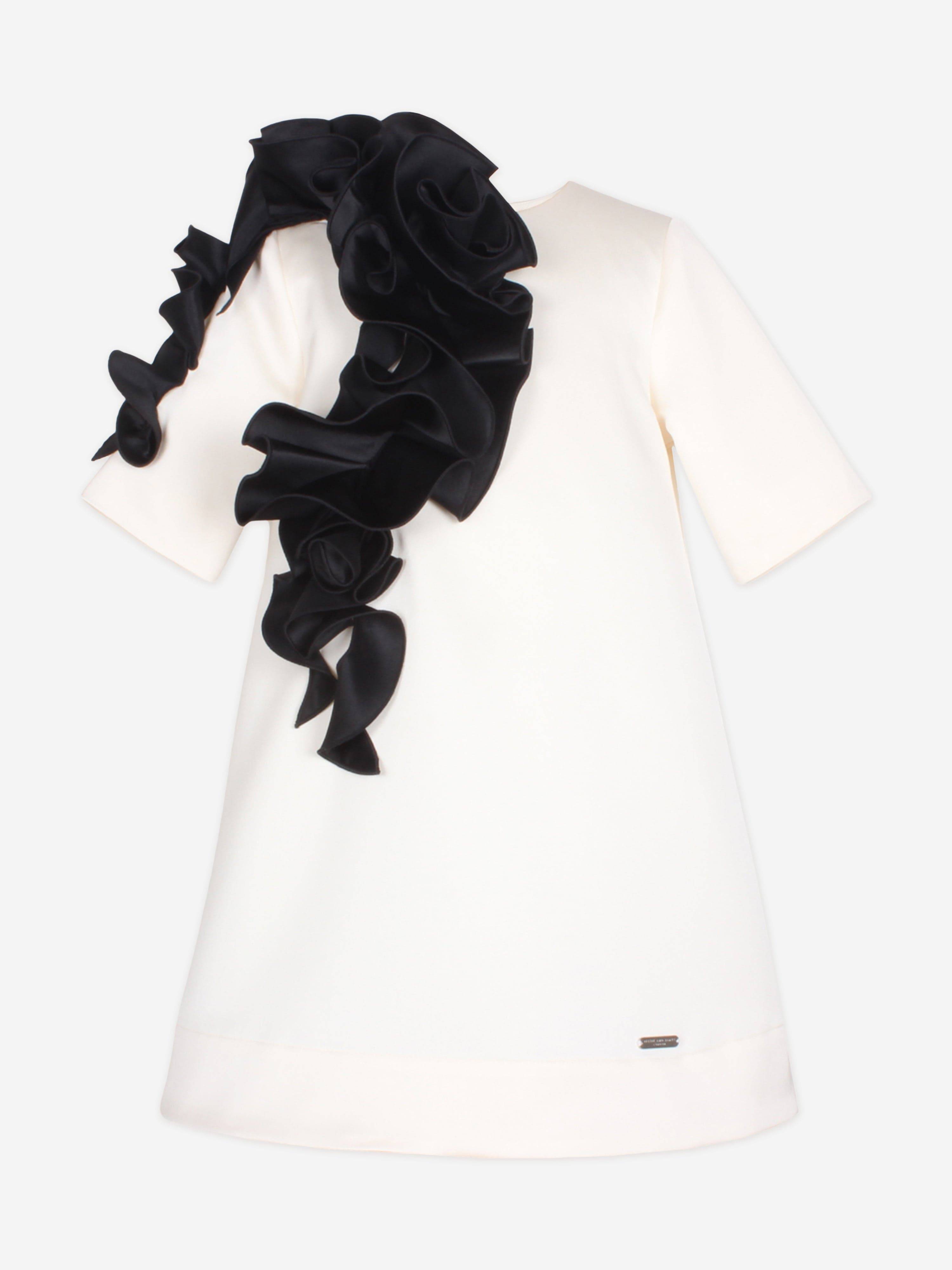 Jessie And James Girls Satin Orchard Dress in Ivory - Ivory / 14 Yrs (14 Yrs)