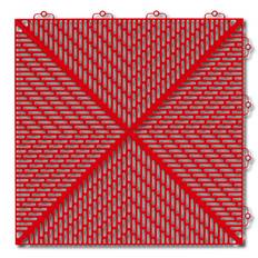 PELA Garagegolv öppen, klarröd, 38x38 cm 2m²