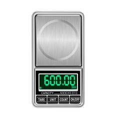 Bärbar Digital Våg Guld Smycken Skala Mini Pocket Digital Våg Professionell Exakt The weight of the article shall not exceed 600g. silver