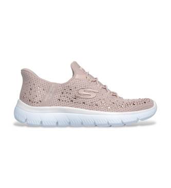 Skecherstil kvinder. 150273 Slip-ins Summits Brilliant Shine lyserøde hjemmesko (37), Fast, Blonder, Casual, Pink
