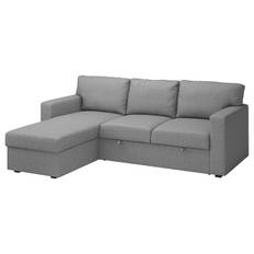 IKEA - BÅRSLÖV 3-pers. sovesofa med chaiselong, Tibbleby beige/grå