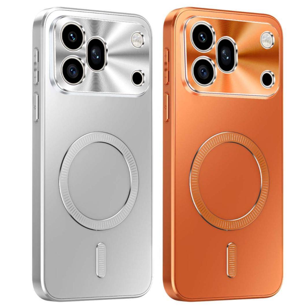 För Honor 600 Pro 5G Fodral hård yta Magnetiskt Kameralock Matt mjuk kant Baksidesskydd För Magsafe Trådlös Laddning orange