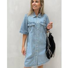 Onlbelle Light Blue Denim S/S Button Dress