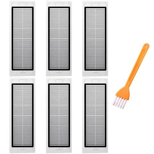 UPUPDAY 6 st Hepa-filter reservdel för Xiaomi Roborock S5 Max S6 Pure S6 Max S6 MaxV S65 S60 S6 S55 S51 S50 S5, ersättningsfilter tillbehör för Xiaomi Roborock Dammsugare