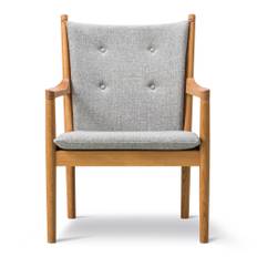 Fredericia Furniture - Wegner 1788 Lounge Chair Ek Oljad / Hallingdal 130 - Fåtöljer - Hans J. Wegner - Träfärgad - Trä/Textilmaterial