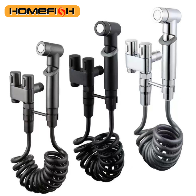 Homefish High Pressure Handheld Toilet Bidet Sprayer Dual Mode Nozzle Bathroom Toilet Cleaning Spray