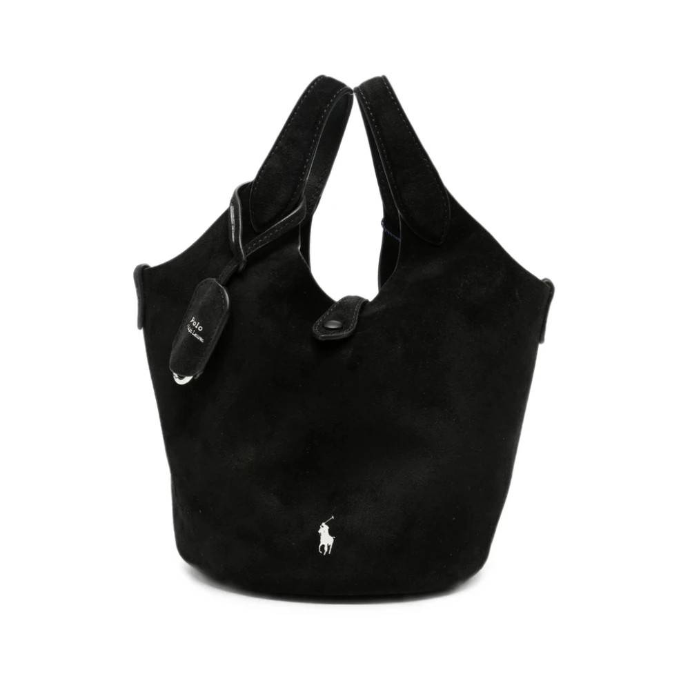 Ralph Lauren Ruskindstaske med logo-broderi - Tasker - Dame - Sort - ONE SIZE -