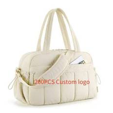 Fashion New Waterproof Travel Duffle Bag Gym Bag Bärbar Weekend Bag för kvinnor - Beige