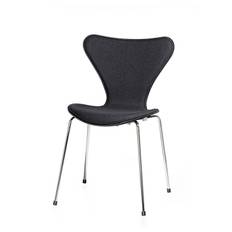 3107 Serie 7 Stol, forsidepolstret af Arne Jacobsen (Lakeret, WILD ROSE, Kategori 5, Silver grey (stel))