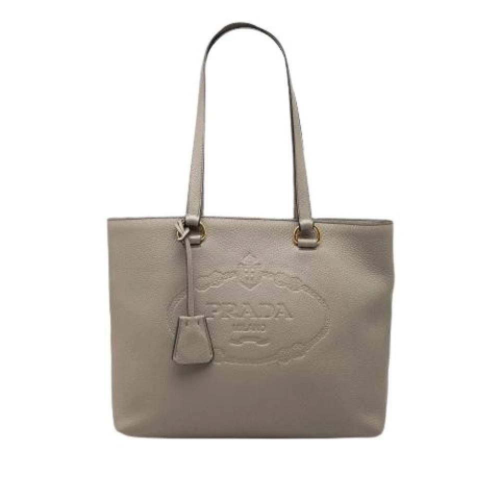 Prada Vintage Pre-owned Vintage Tote Bag - Vintage - Dame - Grå - ONE SIZE - Læder