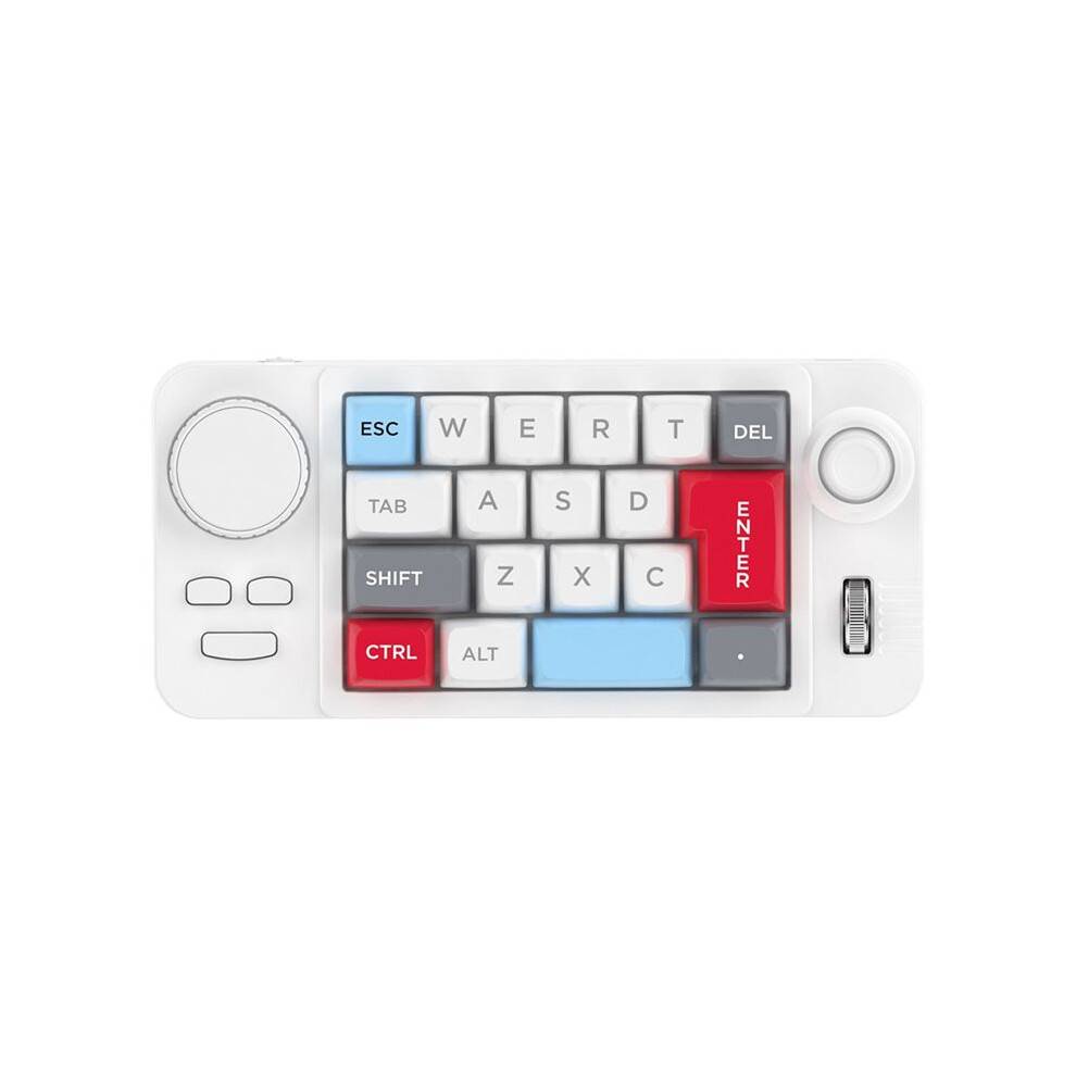 19-Key Macro-Defined Joystick Dual-Wheel RGB Hot-Swappable Macro-Defined Wired Mechanical Gaming Keyboard for Win10 B