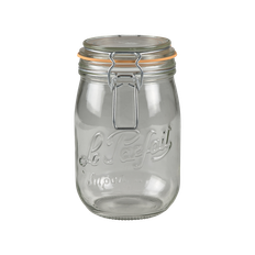 Henkogningsglas fra Le Parfait - Clear farve - 1liter-dia.8,5cm