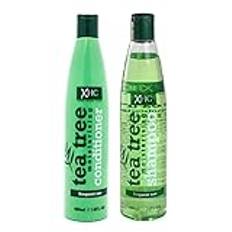 XHC fuktgivande tea tree olja schampo & balsam, 400 ml, set om 2