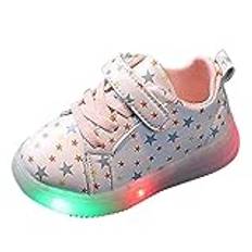 Bling Sport barn flickor LED lysande baby barn ljusa skor babyskor vardag småbarn skor, Rosa, 23 EU