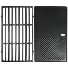 GFTIME 7638 44,5 cm grillgaller och grillplatta för Weber Spirit I II E310 E320 E330 S310 S320 S330 gasgrillar, gjutjärnsreservdelar för Weber Spirit 300-serien, 2 stycken