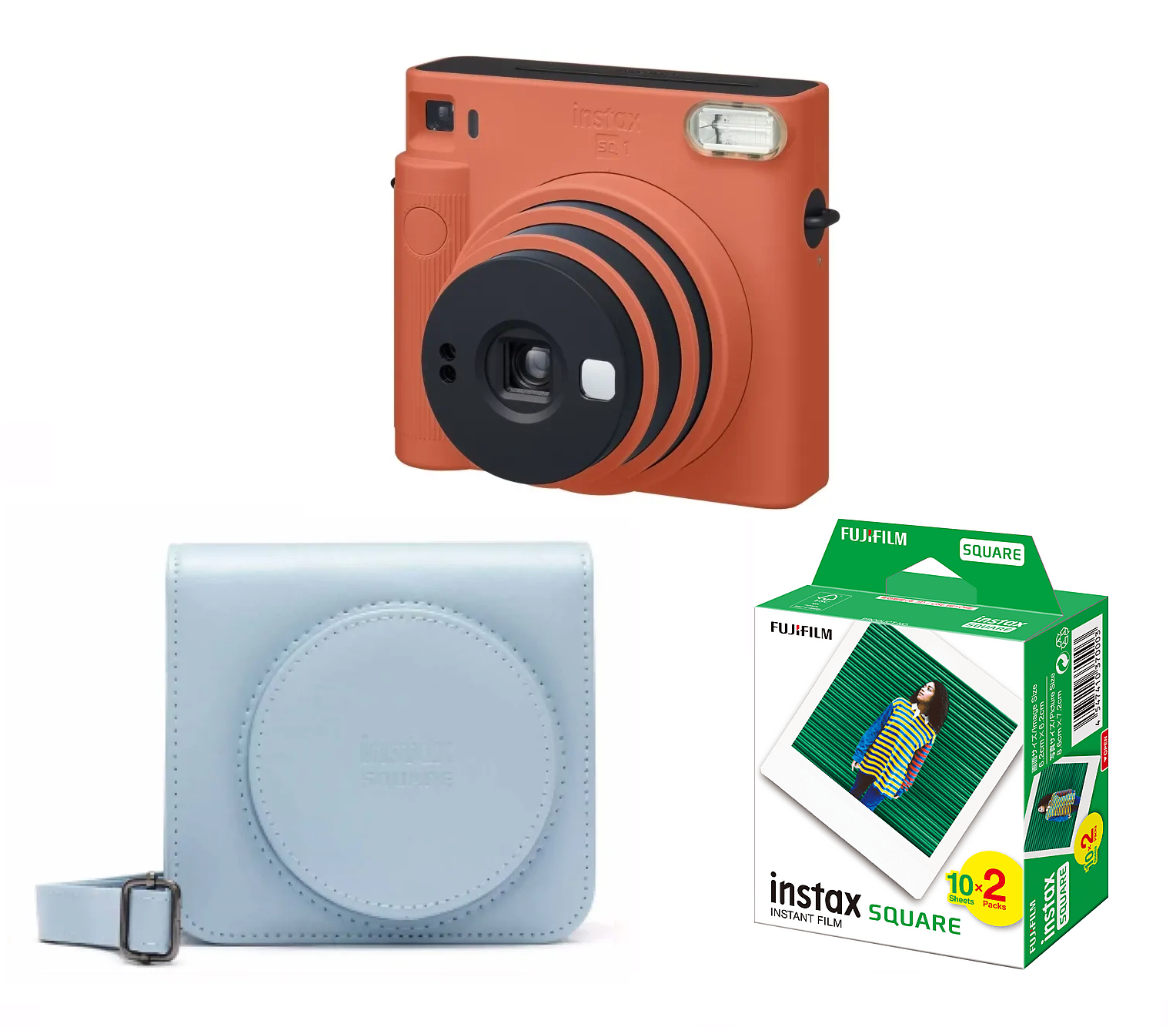 Fuji - Instax SQUARE SQ1 Instant Camera + Case And Film - Bundle
