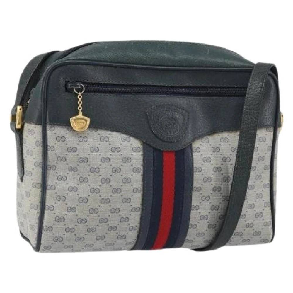 Gucci Vintage Pre-owned Cross Body Bag - Vintage - Dame - Blå - ONE SIZE - Tyl