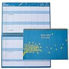 Kalender 2024 2025, väggkalender med 6 kolumner och vana-spårare, familjekalender 2024/25 i A3 eller A4, schema med anteckningar, stor månadskalender aug.24 – dec25 för kontor, skola, familj