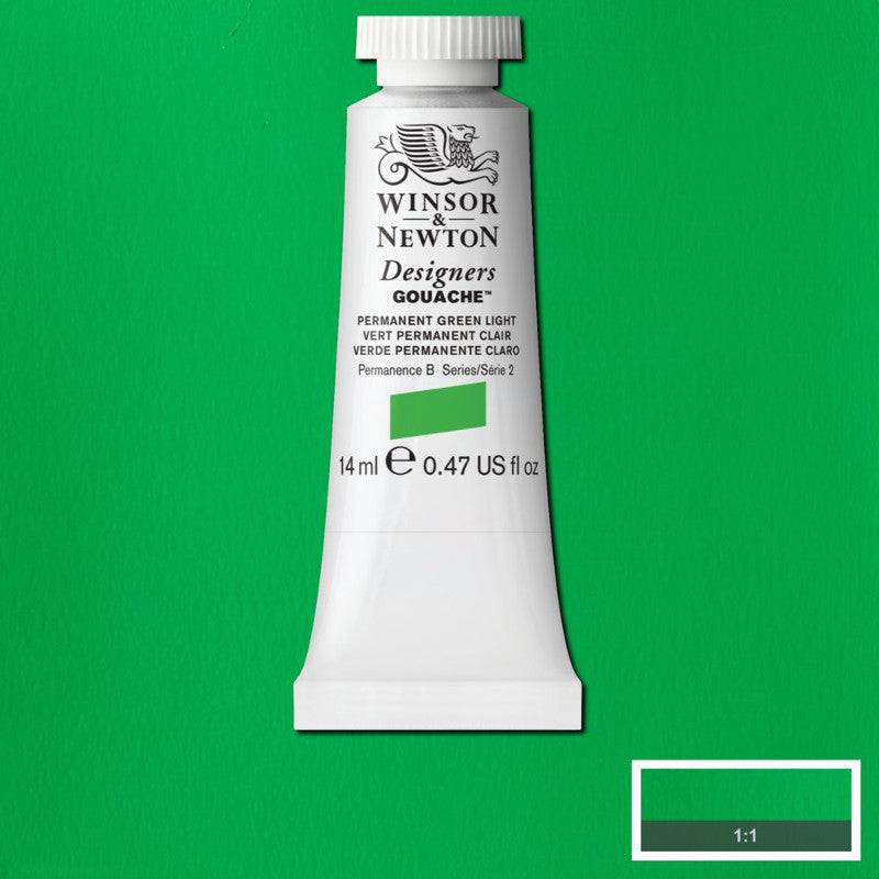 Winsor & Newton Designers Gouache – Tub 14 ml 483 Permanent green light