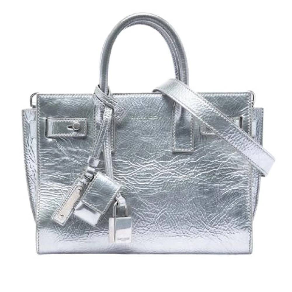 Yves Saint Laurent Vintage Pre-owned Sac de Jour Satchel - Vintage - Dame - Grå - ONE SIZE - Uld