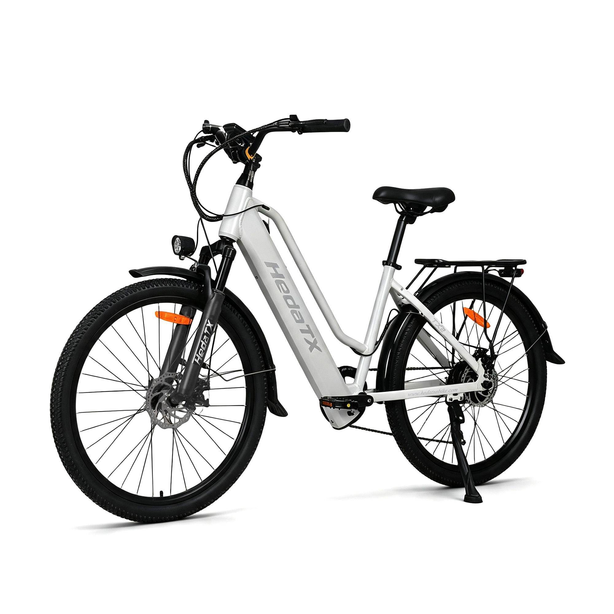HEDATX TX2 Vuxen Stadspendlare Elcykel, 500W Motor, 48V 16Ah, 26-tums Terrängdäck, Mekaniska Skivbromsar svart