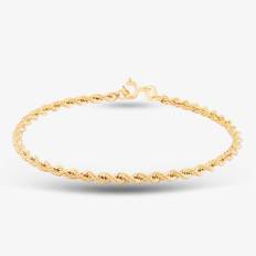 9ct Yellow Gold 7 Inch Rope Chain Bracelet 1.22.0171