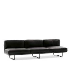 Cassina - LC5 3-Seater Sofa, Black Enamel Frame, Naturale 08 13Z305 - Sofaer - Charlotte Perriand,Le Corbusier,Pierre Jeanneret - Sort