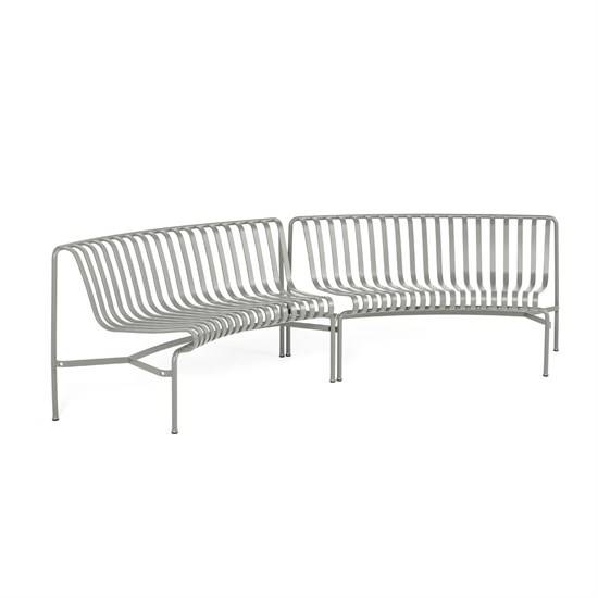 HAY - Havebænk Park - Palissade Park Dining Bench - 2 x In - Starter - Lysegrå / Sky Grey (2 bænke)
