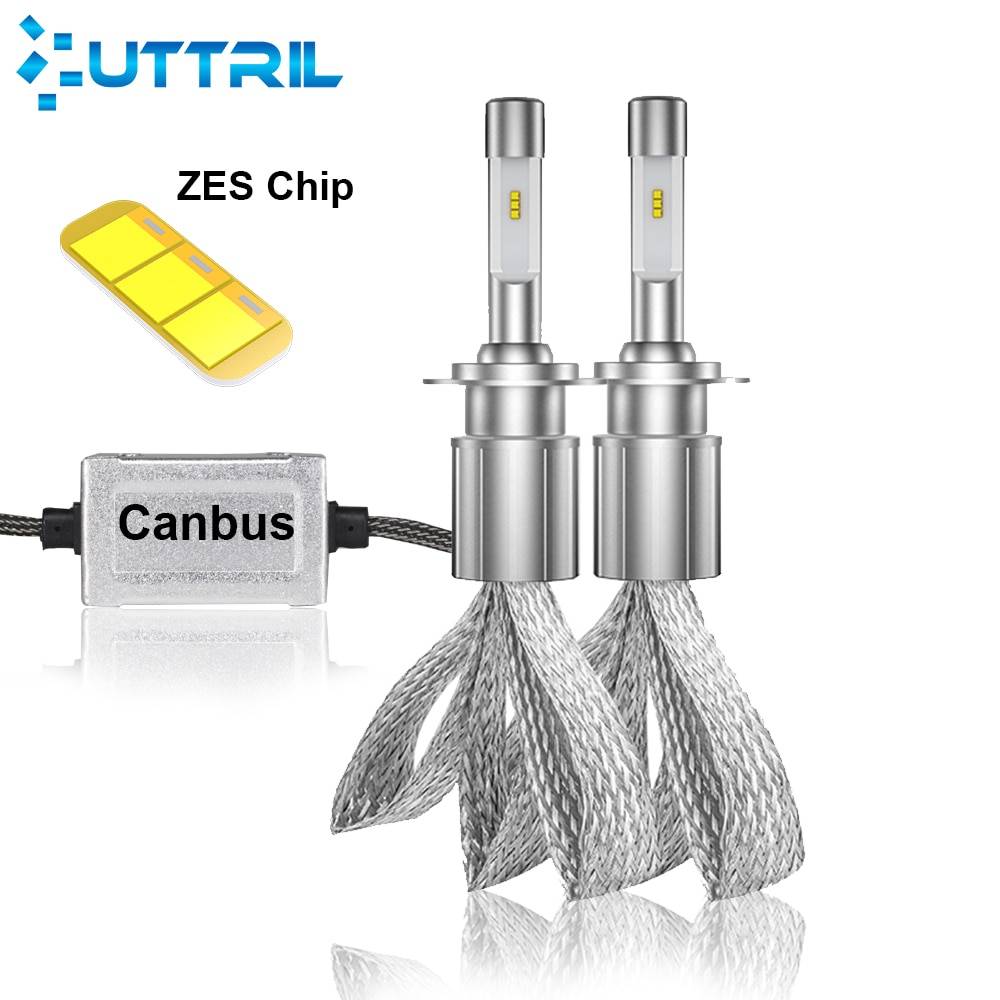Uttril h4 h7 led canbus strålkastare h1 h3 h8 h9 h11 9005 9006 9012 880 881 d2 d4 bil led lampa 80w 16000lm autodimplampa 6000k 12v