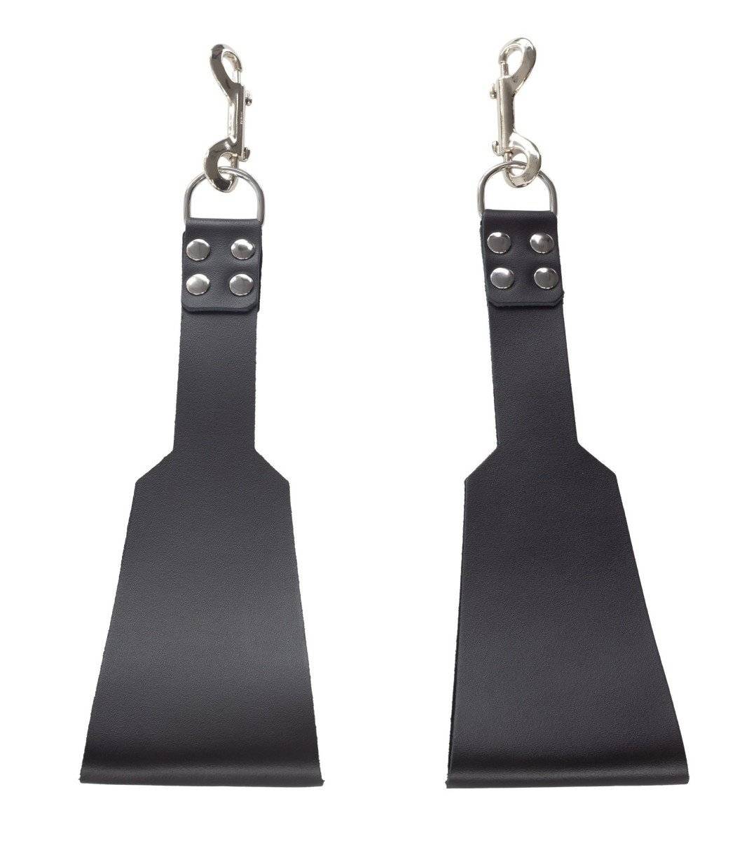 VIP Sling Dublin Black Leather Loops Foot Supports For Sling, erotic swing accessory 2 pcs