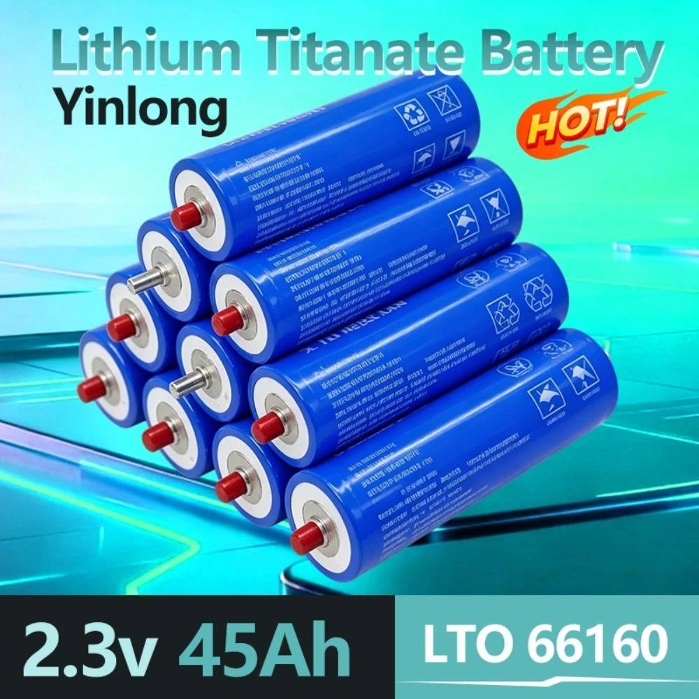 Tax Free Original Grade A Yinlong LTO 66160 2.3V 45Ah Lithium Titanate Battery DIY 12V 24V 48 Vsolar System Car Audio System