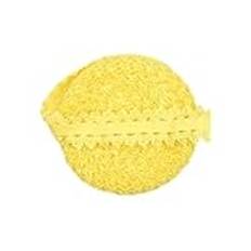 Generico 2 5 10 Storlek 3/4 tum 20 mm Plisserad spets elastisk spandex band hårband balettkjol sömnadsprocess (Lemon, 2 Yards)