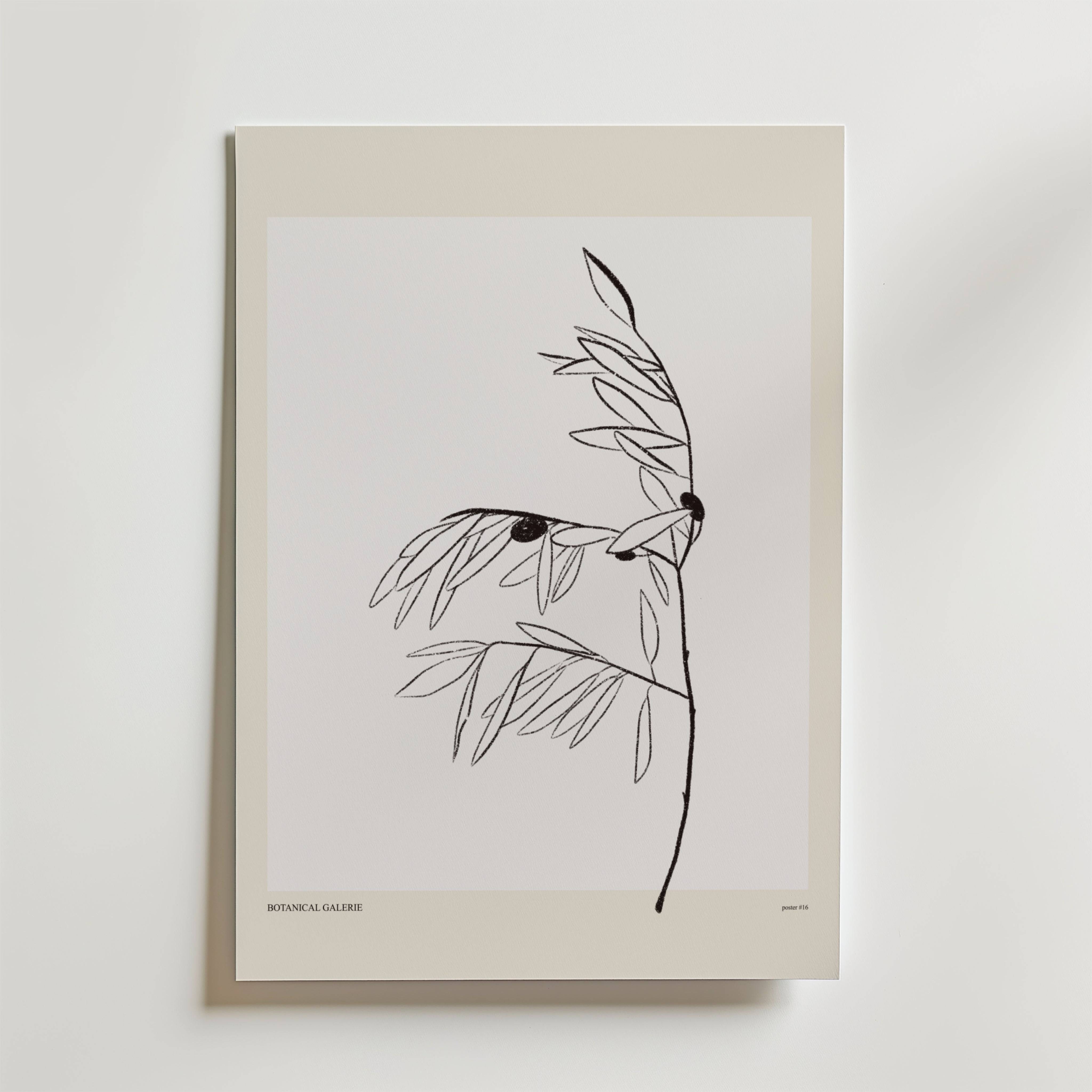 Olive Whisper Poster - Premium Canvas 70x100 cm