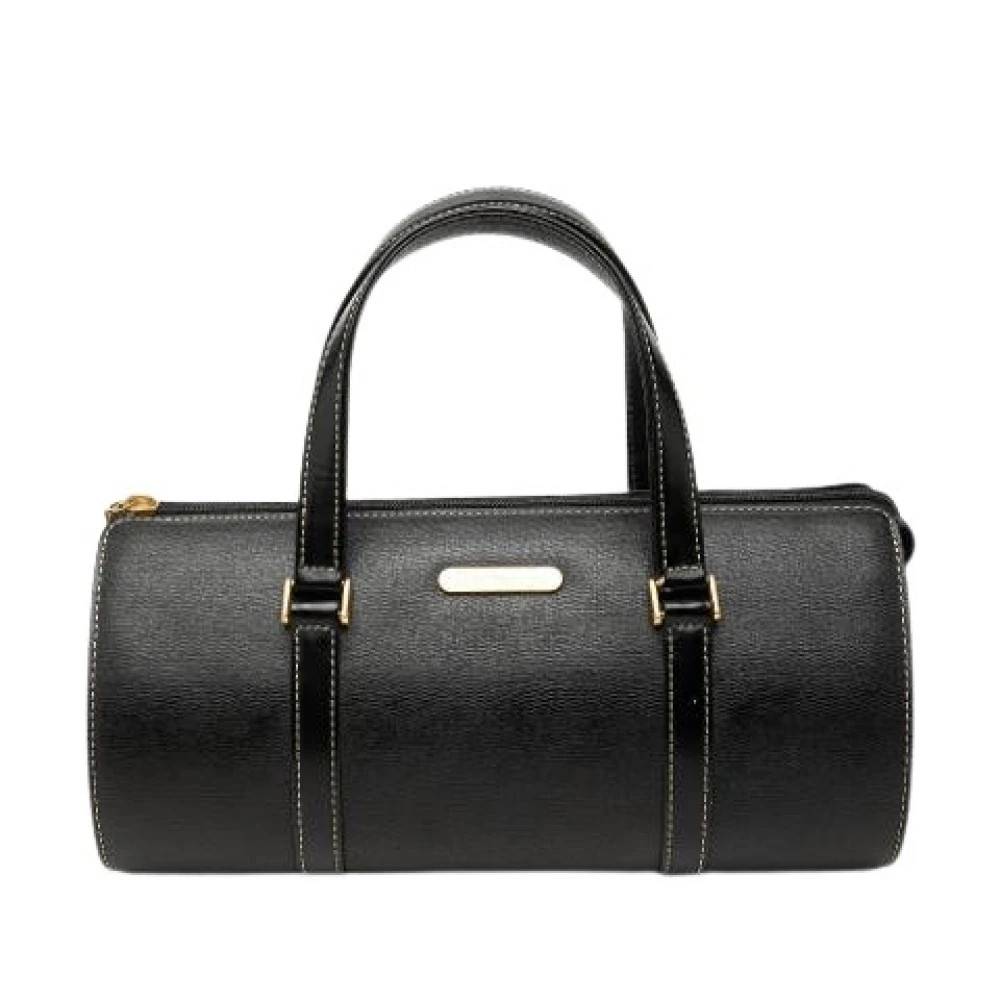 Burberry Vintage Pre-owned Boston Bag - Vintage - Dame - Sort - ONE SIZE - Læder