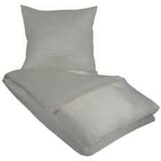 Ensfarvet sengetøj - Gråt sengesæt - 100% silke - Butterfly Silk sengelinned