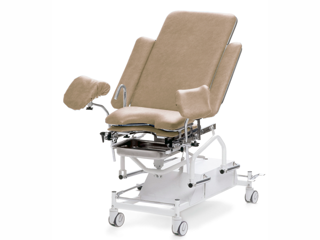 Gynstol, elektrisk med klädda benstöd - Beige 583